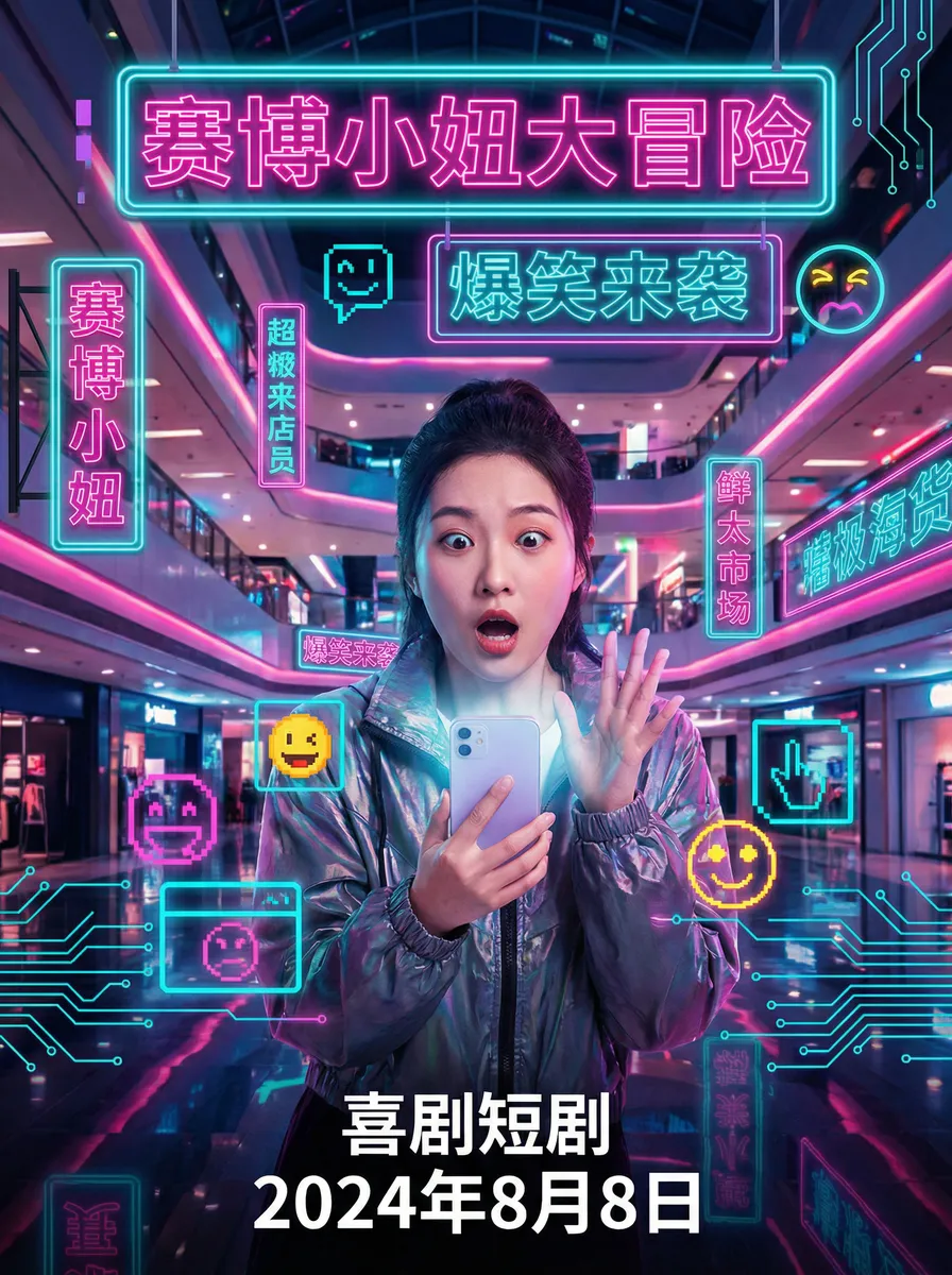 hentaitv 搞笑喜剧短剧 - 赛博小妞大冒险海报